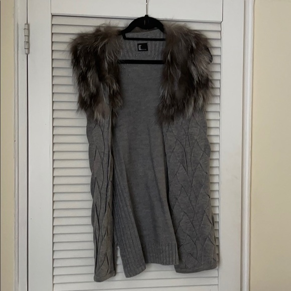 Love Token Fox Fur Trim Sweater Sz XS - Picture 4 of 9